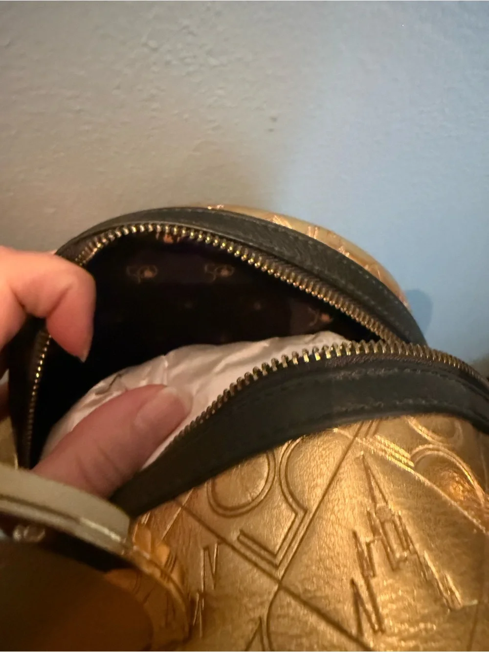 Loungefly Metallic Gold 50th Anniversary Mini Backpack